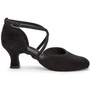 Diamant-zwarte-Dansschoenen-Dames-048-113-001 met een lage hak