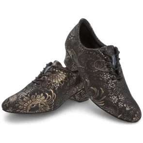 Diamant Dames suede Trainingsschoenen met Rococo print 199-034-623 met een tussenzool