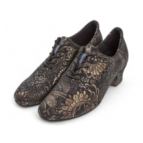 Diamant Dames suede Trainingsschoenen met Rococo print 199-034-623 met veters