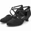 Diamant Dames Ballroom Zilver Reflex Dansschoenen 170-013-550 met een drukknoopsluiting