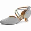 Diamant Dames Ballroom Zilver Brocade Dansschoenen 170-013-002