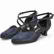 Diamant Dames Ballroom Dansschoenen Blauw 170-013-537