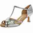 Diamant Dames Latin Zilverkleurig dansschoenen 205-077-045