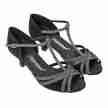 Diamant Dames Latin dansschoenen 205-077-645 met kruisbandjes en drukknoopsluiting