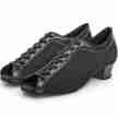 Diamant dames Latin dansschoen Zwart 204-034-624 met veters