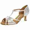 Diamant Dames Latin dansschoenen Wit Satijn 205-077-092