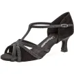 Diamant Dames Latin dansschoenen van Zwart Brokaat-Suede 205-077-635