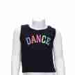 Papillon zwarte katoen Crop top