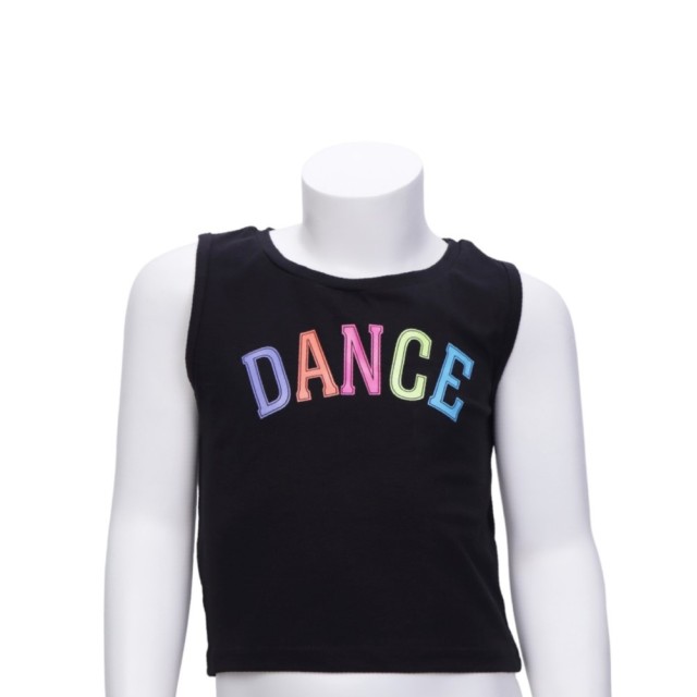 Papillon zwarte katoen Crop top