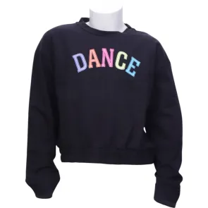 Papillon Zwarte Trui met ronde hals van Franse badstof "DANCE" 24PK2948
