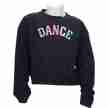 Papillon Zwarte Trui met ronde hals van Franse badstof DANCE 24PK2948
