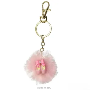 Alista Dancer Basics  Ballerina Schoenen op Tule Metalen Sleutelhanger Roze