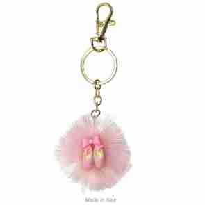 Alista Dancer Basics  Ballerina Schoenen op Tule Metalen Sleutelhanger Roze