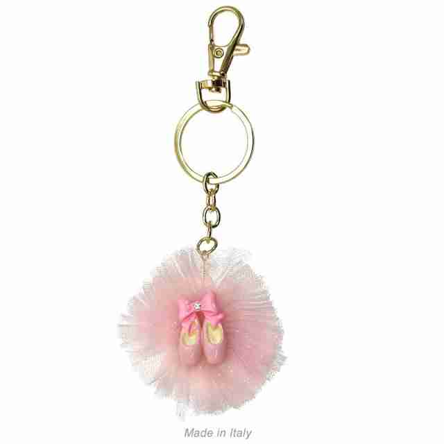 Alista Dancer Basics Ballerina Schoenen op Tule Metalen Sleutelhanger Roze B49091