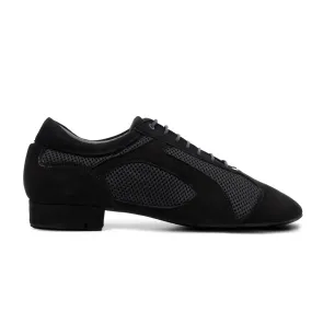 PD VICTOR DA SILVA Zwart Nubuck Mesh heren Dansschoenen