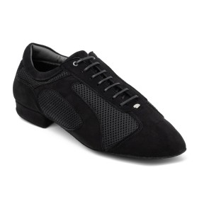 Portdance PD VICTOR DA SILVA Zwart Nubuck Mesh heren Dansschoenen met veters