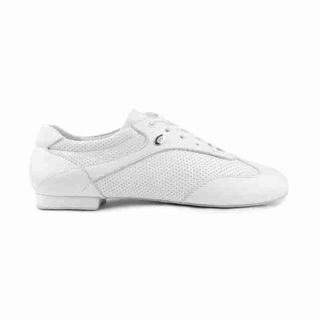  PD010 FASHION Witte Dames dansschoenen met Suède zool