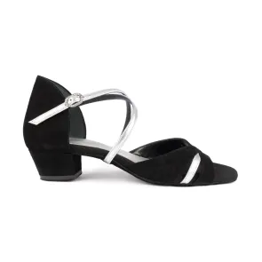 Portdance PD816  Zwart Zilver Dames Dansschoenen Comfort Line