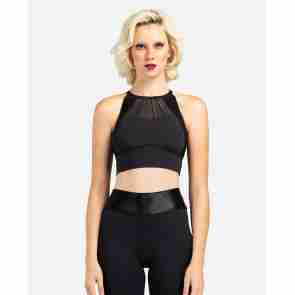LULLI Lulli LUF692 Dames Hoge Hals Crop Top Sienna