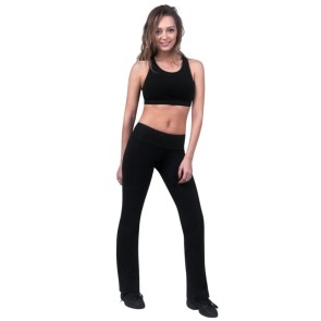 LULLI Lulli LUB246 Dames Geborstelde katoenen dansbroek met brede tailleband Sabrina