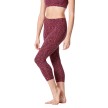 Lulli LUF493 dames Melange Capri Legging Francesca Burgundy