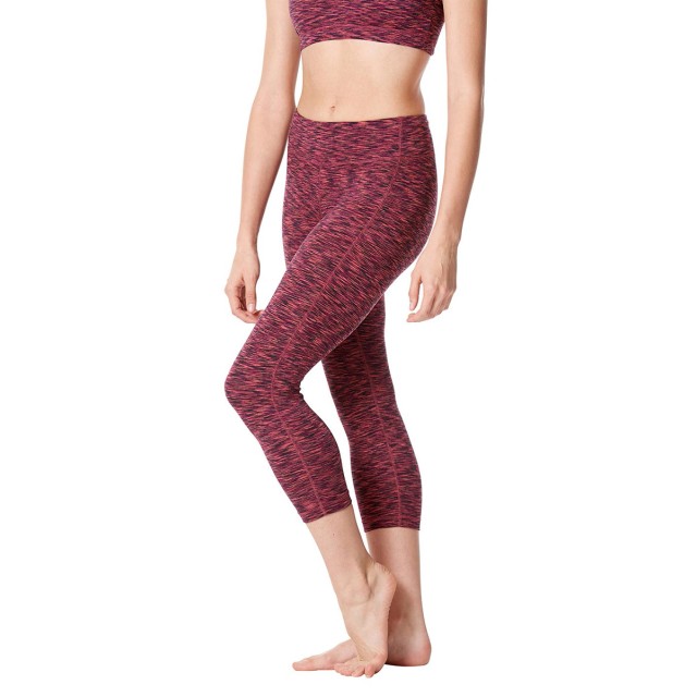 Lulli LUF493 dames Melange Capri Legging Francesca Burgundy