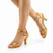 Anna Kern 526-60 dames dansschoenen brons satijn latinschoen