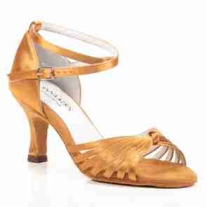 Anna Kern 526-60 Blanche Dames Dansschoenen van brons kleurig Satijn voor Latin en Salsa