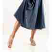 Anna Kern 908-50 Magalie zilveren dansschoenen voor dames met open teen