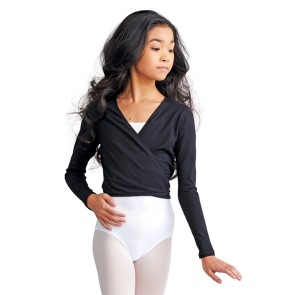 Capezio Cross-Over zwart balletvestje Voor meisjes CAD850C