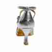 Diamant 035-087-013 dames latin dansschoenen zilver flare hak 