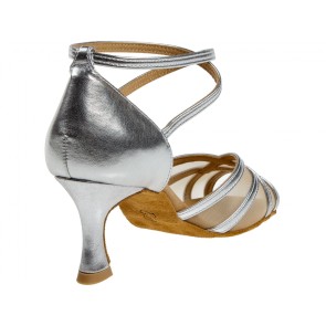 Diamant 035-087-013 zilveren dames dansschoenen met stevige hak
