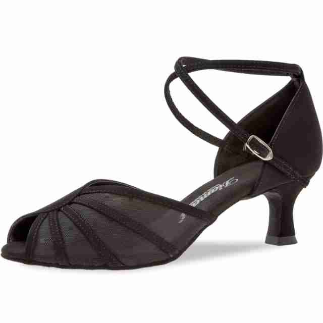 Diamant 020-077-040 dames latin dansschoenen zwart mesh