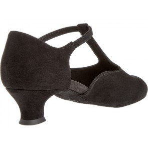 Diamant 053-014-001 dames ballroomschoenen zwart blokhak