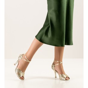 Nueva Epoca Gloria chevro brokaat platinum Dansschoenen voor Dames hoge hak