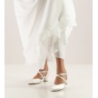 Werner Kern Felice 45mm brede hak dames dansschoenen brede voet satijn wit bridal