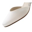 Werner Kern patty wit satijn bruidsschoenen met gesloten teen lederen zool voor buiten dansen