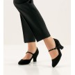 Werner Kern Ashley zwart 6 centimeter hak ballroom schoenen dames met bandje over wreef