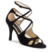 Nueva Epoca Amalia Zwart Suede 8 cm Hak Dansschoenen Dames