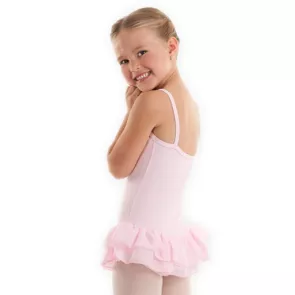 Roze balletpakje met spaghettibandjes voor meisjes