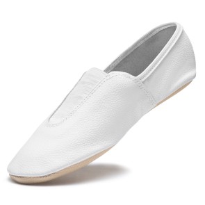 Rumpf gymnastiekschoenen wit met suede zool