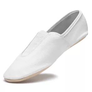 Rumpf gymnastiekschoenen wit met suede zool