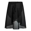 Rumpf RU3050 chiffon wikkelrok zwart kortere voorkant