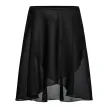 Rumpf RU3050 chiffon wikkelrok zwart lange achterkant
