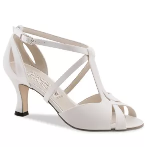Werner Kern Francis Dames Dansschoenen voor Salsa en Latin dansstijlen - witte Bruidsschoenen met Lederen zolen