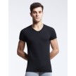 Temps Danse oliver heren dansshirt zwart met v-hals