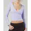 Temps-Danse Vidy dames overslag vest lange mouwen lavendel