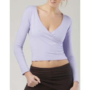 Temps-Danse Vidy dames overslag vest lange mouwen lavendel