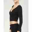 Temps-Danse-Vidy-dames-overslag-vest-lange-mouwen-zwart-zijkant