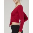 Rode wikkeltop voor dames temps danse vigueur